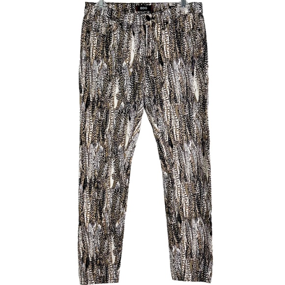 BDG Denim - BDG High Rise Cigarette Ankle Skinny Jeans Tan & Black Reptile Print Women’s 28